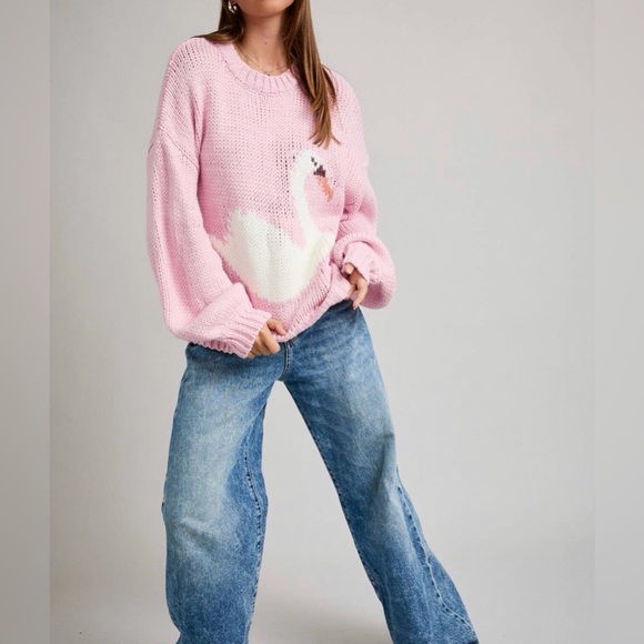 Pink Swan Sweater - Picture 3 of 6